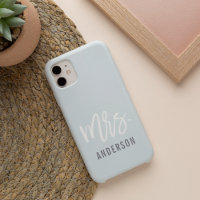 Pastel Blue-Grey New Mrs Bride