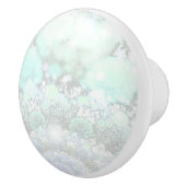 Pastel Blue - Groen Abstract gemarmerd effect Keramische Knop (Rechts)