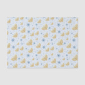 Pastel Blue Hanukkah Menorah Star van David Patter Tissuepapier (Voorkant)
