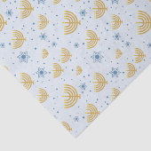 Pastel Blue Hanukkah Menorah Star van David Patter Tissuepapier (Detail)