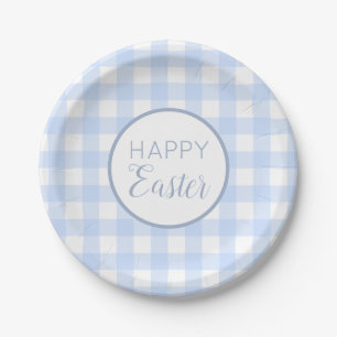 Pastel Blue Happy Paast Pattern Papieren Bordje