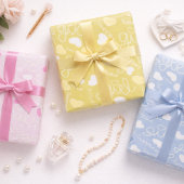 Pastel Blue Love Hearts Cadeaupapier