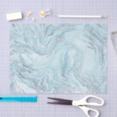 Pastel Blue Marble Stone textuur Tissuepapier (Craft)