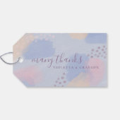 Pastel Blue Moderne Abstracte Kunst Cadeaulabel (Achterkant Horizontaal)