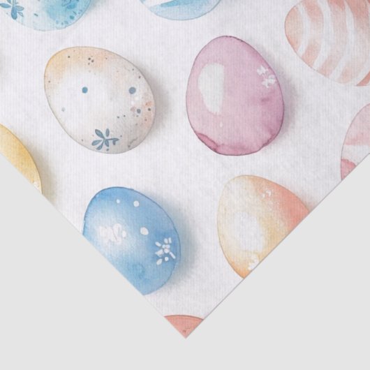 Pastel Blue Pink Easter Egg Pattern  Tissuepapier (Detail)