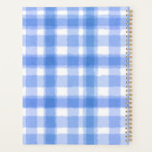 Pastel Blue Plaid Custom Planner (Achterkant)