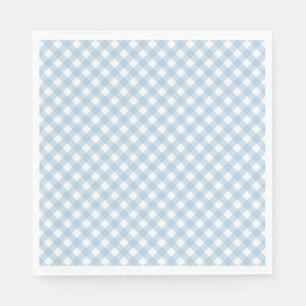 pastel blue plaid first - jarig luiers servet