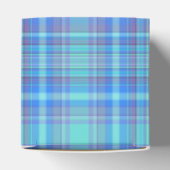 Pastel Blue Plaid Pattern Bedankdoosjes (Bovenkant)
