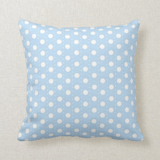 Pastel Blue Polka Dot Pattern Kussen