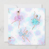 Pastel Blue Pretty Ballerina Invitation Anniversai (Dos)