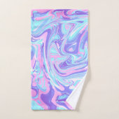Pastel Blue & Purple Marble Texture liquide (Serviette à main)