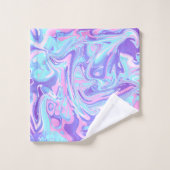 Pastel Blue & Purple Marble Texture liquide (Gant de toilette)