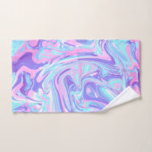 Pastel Blue & Purple Marble Texture liquide (Serviette à main)