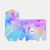 Pastel Blue Rainbow Favor Box Bedankdoosjes (Uitgevouwen)