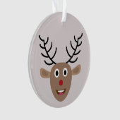 Pastel Blue Reindeer Love Joy Festive Kerstmis Ornament (voorkant)