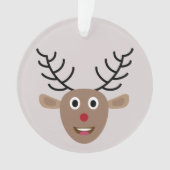 Pastel Blue Reindeer Love Joy Festive Kerstmis Ornament (voorkant)