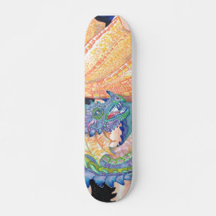 Pastel Blue Roos Dragon Skateboard