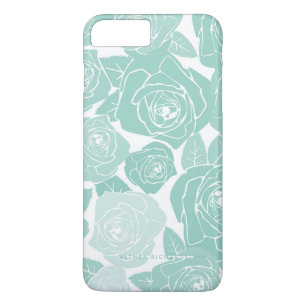 Pastel Blue Roses Personnalisé iPhone 7 Plus Coque