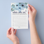 Pastel Blue Rozen Floral Game waar we waren Flyer (Hand)