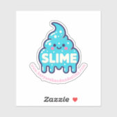 Pastel Blue Slime sjabloon logo Sticker (Vel)