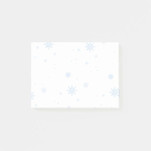 Pastel Blue Snowflake Post-it Notes (Voorkant)