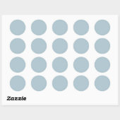 Pastel Blue Solid Color Ronde Sticker (Vel)
