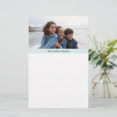 Pastel Blue Specialized Family Foto Briefpapier (Staand voorkant)