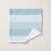 Pastel Blue Striped Modern Elegant Sjabloon Bad Handdoek (Wasdoekje)