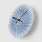 Pastel Blue Swirl Ronde Klok (Hoek)