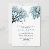 Pastel Blue Trees - Invitations de mariage (Devant)