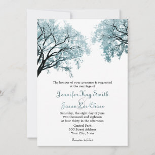 Pastel Blue Trees - Invitations de mariage