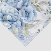 Pastel Blue Victorian Florals & Lace Decoupage Tissuepapier (Detail)
