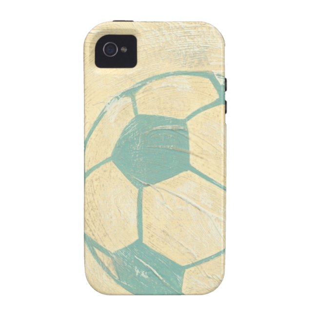 Pastel Blue Voetbal van Chariklia Zarris Case-Mate iPhone Case (Achterkant)