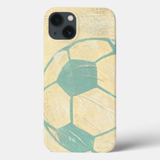 Pastel Blue Voetbal van Chariklia Zarris Case-Mate iPhone Case (Achterkant)