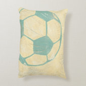 Pastel Blue Voetbal van Chariklia Zarris Decoratief Kussen (Achterkant (Verticaal))