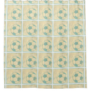 Pastel Blue Voetbal van Chariklia Zarris Douchegordijn