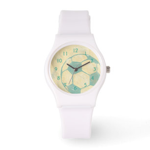 Pastel Blue Voetbal van Chariklia Zarris Horloge