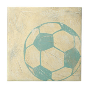 Pastel Blue Voetbal van Chariklia Zarris Tegeltje