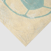 Pastel Blue Voetbal van Chariklia Zarris Tissuepapier (Detail)