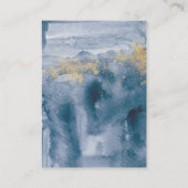 Pastel Blue Waterverf Rozen Weddenschap Informatiekaartje (Achterkant)