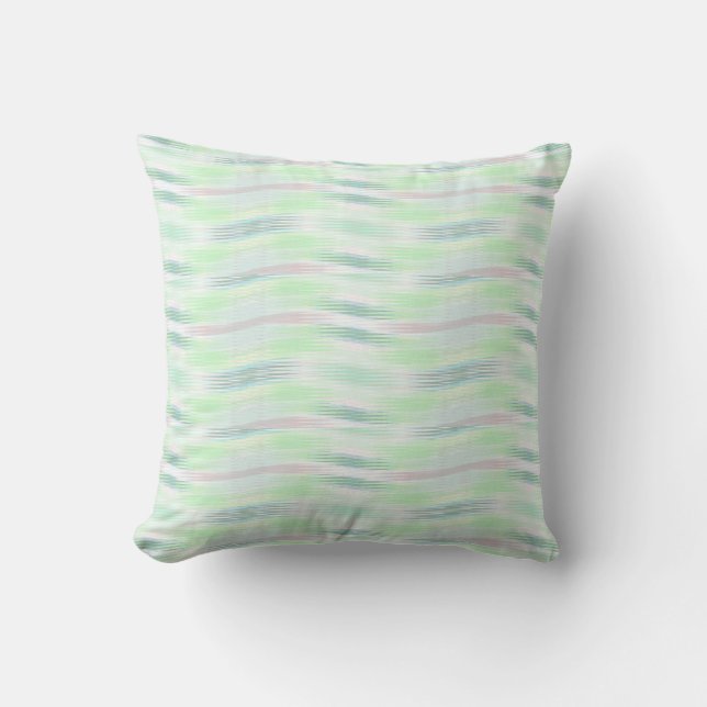 Pastel Blue Wave Kussen (Voorkant)