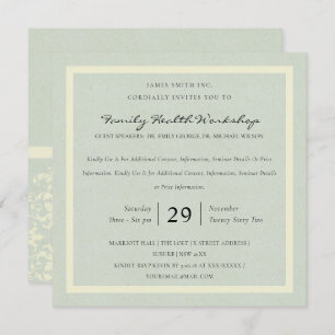 PASTEL BLUE WHITE DAMASK CLASSIC WORKSHOP EVENT KAART