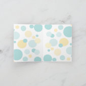 Pastel Blue Yellow Teddy Bear Carte de remerciemen (Intérieur)