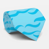 Pastel Blue Zee Water Waves Peaceful Ocean Stropdas (Opgerold)