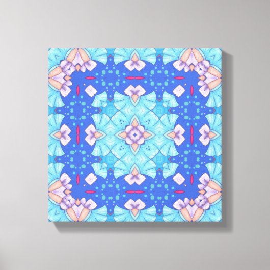 Pastel Blues Serenity Abstract Home Wall Art Canvas Afdruk (Voorkant)