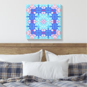 Pastel Blues Serenity Abstract Home Wall Art Canvas Afdruk (Insitu (Slaapkamer))