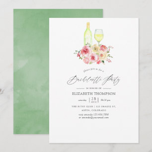 Pastel Blush and Yellow Floral Bachelorette Party Kaart
