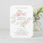 Pastel Blush Baptism Invitation (Debout devant)
