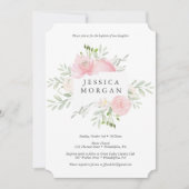 Pastel Blush Baptism Invitation (Devant)
