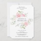 Pastel Blush Bridal Shower Invitation Kaart (Voorkant)